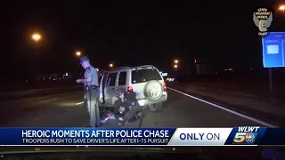 Troopers rush to save driver's life after I-75 pursuit