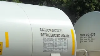 Carbon dioxide tanker releasing gas after I ate