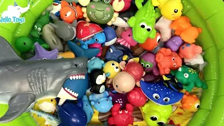 Sea Animal Toys for kids in water|Learn Animal Names & Fun Facts For Toddlers| Underwater animals
