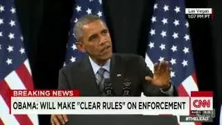 President Obama responds to heckler during immigration speech