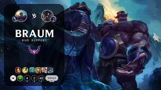 Braum Support vs Alistar - KR Master Patch 14.7