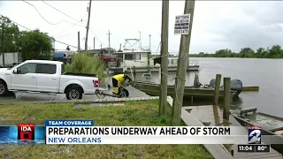 Preparations underway in New Orleans ahead of Tropical Storm Ida