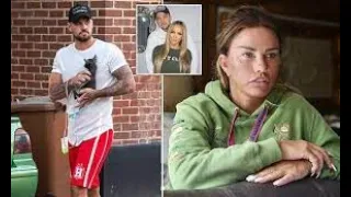 Katie Price's fiancé Carl Woods is seen for the first time since she was attacked in 1 30am assault
