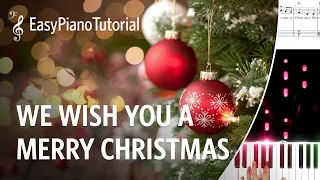 We Wish You a Merry Christmas (Arthur Warrell) - Piano Tutorial + Free Sheet Music