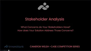 Using a Stakeholder Analysis