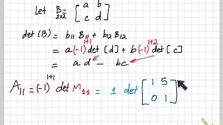 Linear Algebra: Find the Determinant of a Square Matrix Using Cofactor Expansion