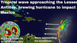 Tropical wave approaching the Lesser Antilles • Caribbean development possible? • Brewing hurricane