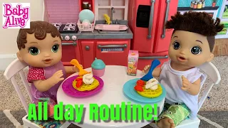 Baby Alive Abby and Drake Morning Routine