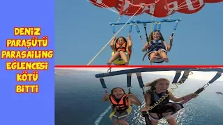 DENİZ PARAŞÜTÜ PARASAILING EĞLENCESİ KÖTÜ BİTTİ & EXTREME SPORTS - Eğlenceli Çocuk Videosu