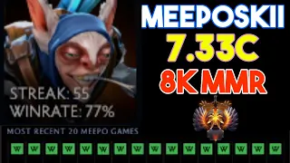 8K MMR Immortal MEEPO SPAM!! BEST MEEPO ROAD TO 9K MMR Dota 2 7.33C