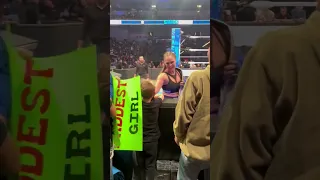 Ronda Rousey Hugs An Emotional Young Fan At SmackDown Live Event #rondarousey #short