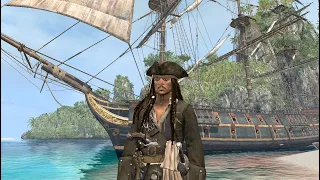 Captain Jack Sparrow + The Princess Frigate + Single NPC Sword & Pistol (Mod) AC Black Flag