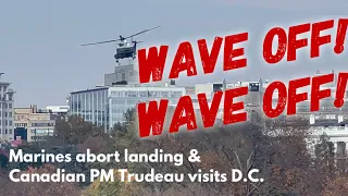 Wave Off! Go Around! Marines abort helicopter landing at the White House today.