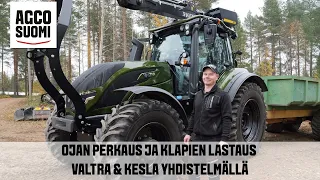 OJAN PERKUUTA JA KLAPIEN LASTAUSTA - Valtra T175D ja Kesla 326T ja proG26