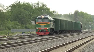 Тепловоз М62-1227 на ст. Кокнесе / M62-1227 at Koknese station