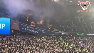 😱 Anderlecht fans THROW FLARES and SEATS to West Ham supporters! 😱