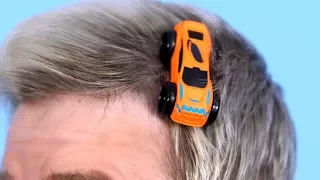 TOY TRUCK TANGLED IN HAIR!