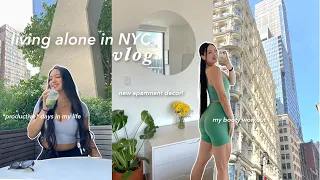 living alone in NYC: a *productive* day, glute workout, self care, grocery shopping, and more!