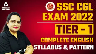 SSC CGL Tier - 1 2022 | Complete English Syllabus And Pattern | Full Details