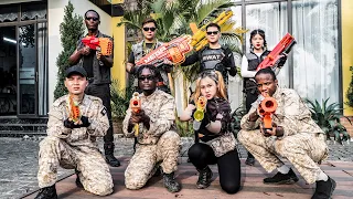 LTT Game Nerf War : Couple Group Of Warriors SEAL X Nerf Guns Fight Crime Group Mr Close Crazy