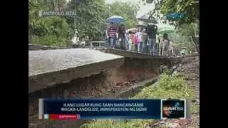 Saksi: Ilang lugar kung saan nanganganib magka-landslide, ininspeksyon