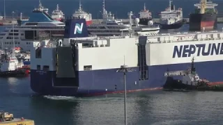 Neptune Hellas Vehicles Carrier approaching for docking at the Port of Piraeus, Greece