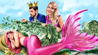 Mermaid was Adopted by a Billionaire Family! / Funny Situations