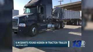 6 migrants found hidden in tractor-trailer at Highway 86 checkpoint