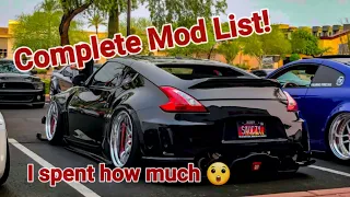 NISSAN 370z Mod List (Total Cost to build) + whats next?