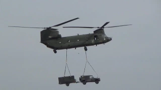 Sling load exercise with RNLAF Boeing CH-47 Chinook