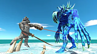 Ice Scourge vs Mutant Primates in Ice Arena - Animal Revolt Battle Simulator