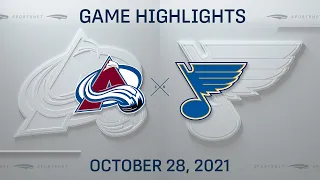 NHL Highlights | Avalanche vs. Blues - Oct. 28, 2021