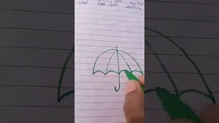 very easy to draw umbrella ☂️#shorts #youtubeshorts #viral #art #satisfying #tonniartandcraft