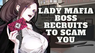 [ASMR] Lady Mafia Boss Recruits To Own You [ROLEPLAY] [Yandere] [Possessive] [Alpha Female] [f4m]