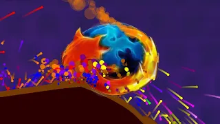 Death if touched  -- Escape From Softbody Firefox Logo - -Survival Race in Algodoo- marble race