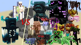 YDM's WeirdMobs VS Iron Golem and Warden! Minecraft mob battle!