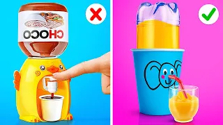 GENIUS HACKS FOR CRAFTY PARENTS || DIY Mini Water Dispenser! Healthy Food Parenting Hacks by 123 GO!