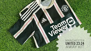 Manchester United 23-24 away kit , adidas , Unboxing