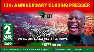 CIC Julius Malema Addresses EFF 10th Anniversary Closing Press Conference.