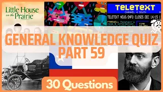 General Knowledge Pub Quiz Trivia | Part 59