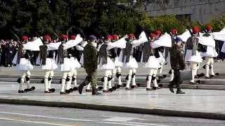 Evzones Parade on Syntagma Square in Athens