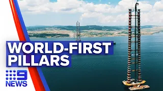 Sydney company completes world-first pillars | 9 News Australia