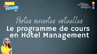 Programme de cours en Hotel Management - Contenu et explications