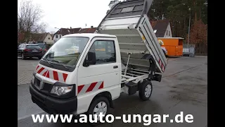 Piaggio Porter S90 Kipper 71PS  Euro 5 Benzin Motor Kommunalfahrzeug  1. Hand  www.auto-ungar.de