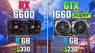 AMD RX 6600 vs GTX 1660 SUPER | Test in 7 Games