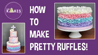 How To Make A Ruffle Cake | Fondant Ruffle Tutorial