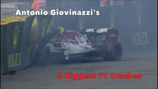 Antonio Giovinazzi's 5 Biggest F1 Crashes