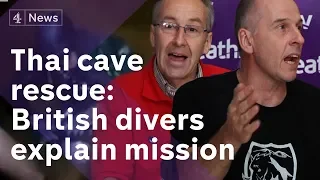 Thai cave rescue press conference: British divers explain how they helped save boys