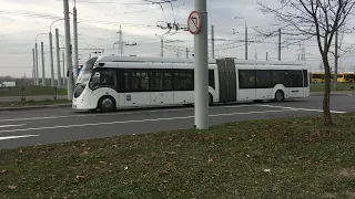 Электробус БКМ е433 (Белый) отправляется с ДС Сухарево-5