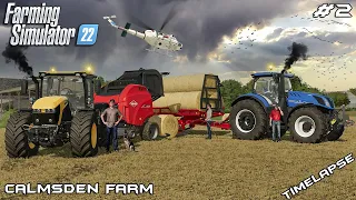 Baling 99 straw BALES and STACKING them in SHED | Calmsden Farm | Farming Simulator 22 | Episode 2